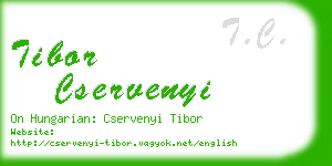tibor cservenyi business card